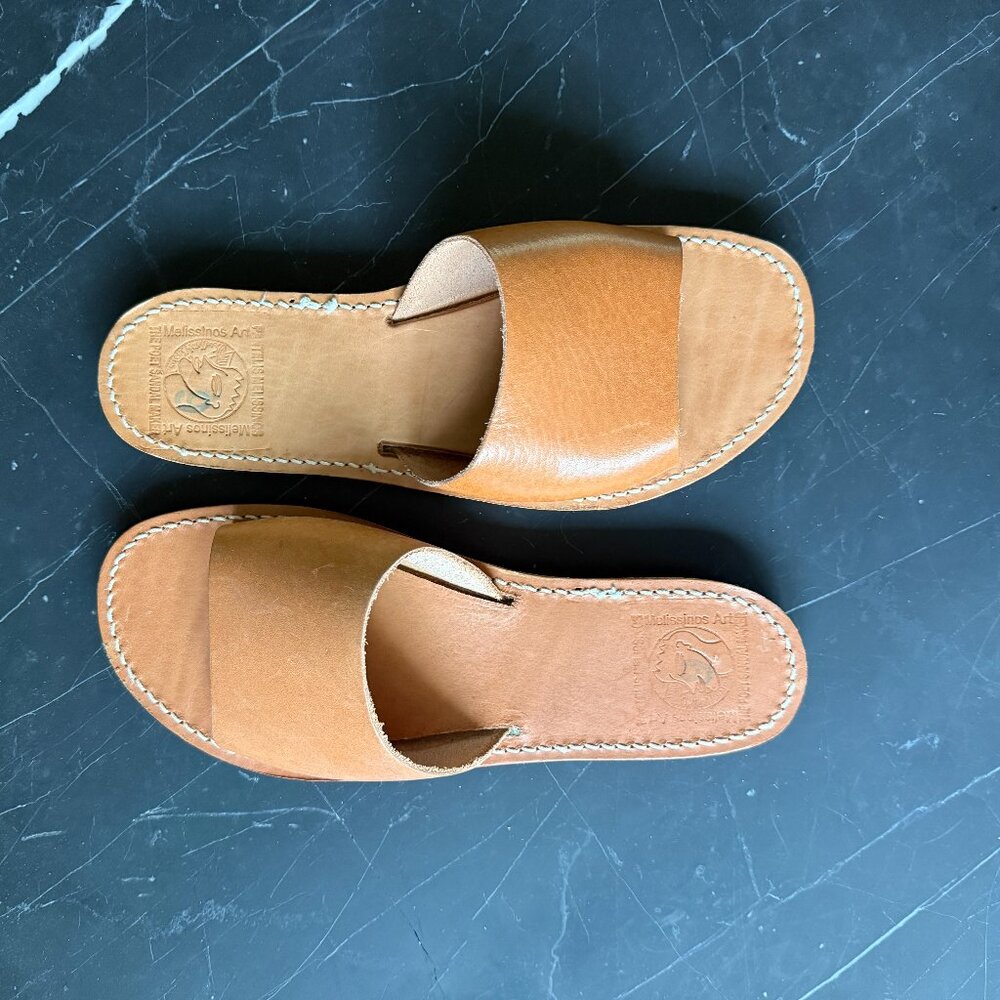 Custom Greek leather sandals 39 / 9 DEMOSTHENES